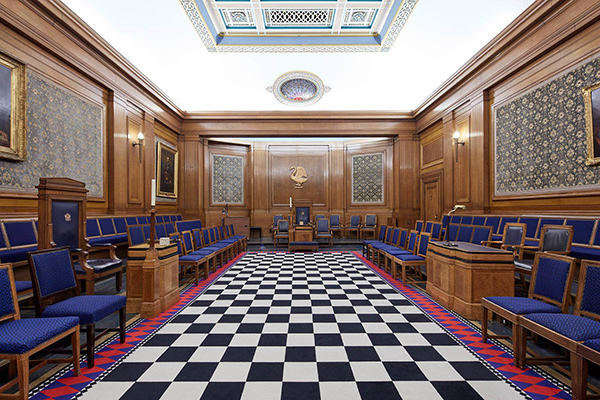 Masonic Lodge Room. Courtesy of UGLE